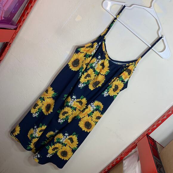 Women's Summer Sleeveless Sunflower Print Size L - Picture 6 of 10